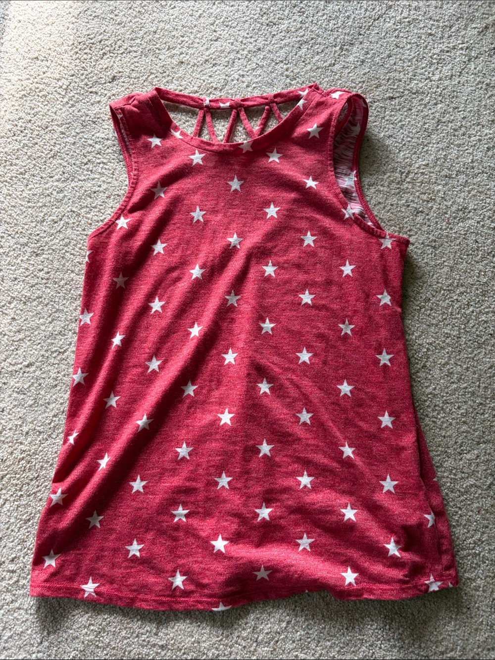 Maurices Red Star Print Tank Top patriotic